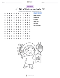 Tết - Vietnamesisch druckbare Arbeitsblatt Vorschau