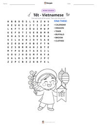 Tết - Vietnamese printable worksheet preview