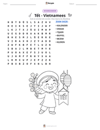 Tết - Vietnamees afdrukbare werkblad voorbeeld