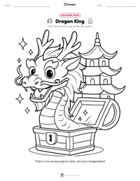 Dragon King printable worksheet preview