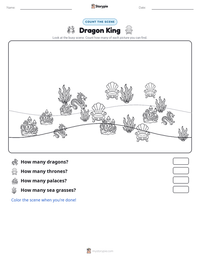 Dragon King printable worksheet preview