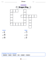 Dragon King printable worksheet preview