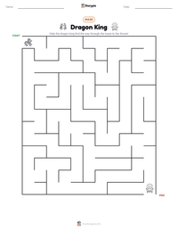 Dragon King printable worksheet preview