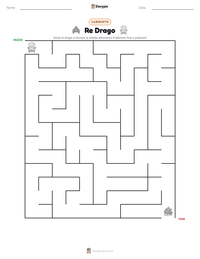 Anteprima della scheda stampabile di Re Drago