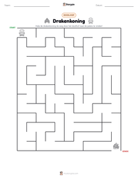 Drakenkoning afdrukbare werkblad voorbeeld