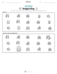 Dragon King printable worksheet preview
