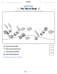 The Tale of Genji printable worksheet preview