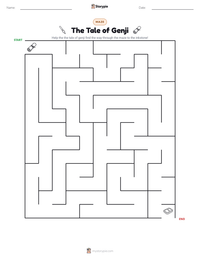 The Tale of Genji printable worksheet preview