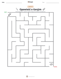 Podgląd drukowalnego arkusza ćwiczeń Opowieść o Genjim