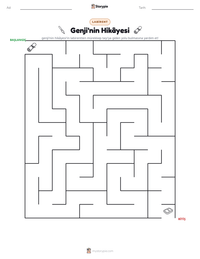Genji'nin Hikâyesi yazdırılabilir çalışma sayfası önizlemesi