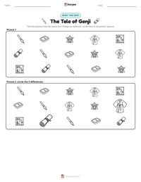 The Tale of Genji printable worksheet preview