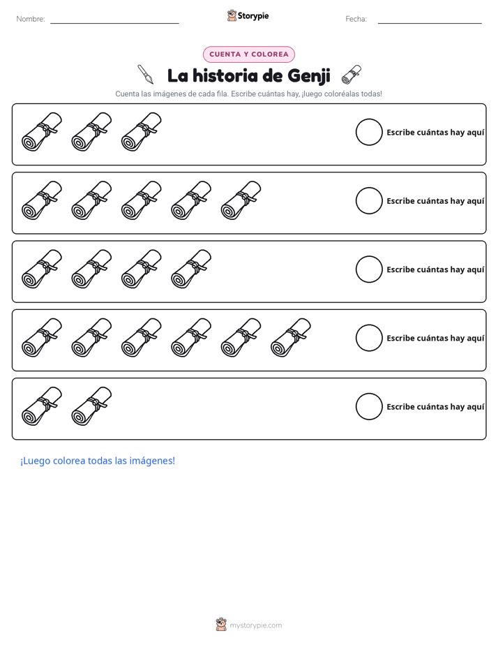 Contar y Colorear