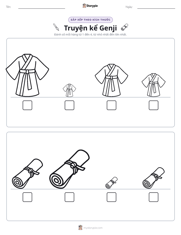 Thứ Tự Kích Thước