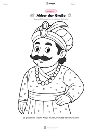 Akbar der Große druckbare Arbeitsblatt Vorschau