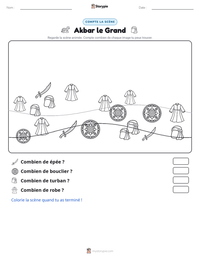 Aperçu de la feuille de travail imprimable Akbar le Grand