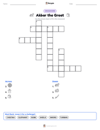 Akbar the Great printable worksheet preview