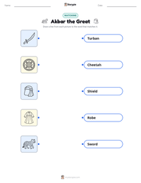 Akbar the Great printable worksheet preview