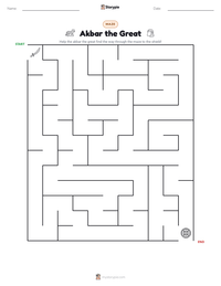 Akbar the Great printable worksheet preview
