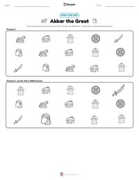 Akbar the Great printable worksheet preview