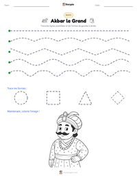 Aperçu de la feuille de travail imprimable Akbar le Grand