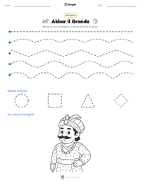 Anteprima della scheda stampabile di Akbar il Grande