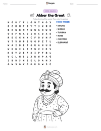 Akbar the Great printable worksheet preview