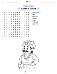 Aperçu de la feuille de travail imprimable Akbar le Grand