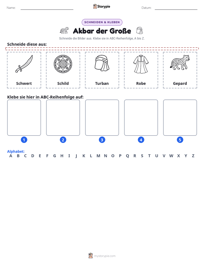 Schneiden & Einfügen Alphabet