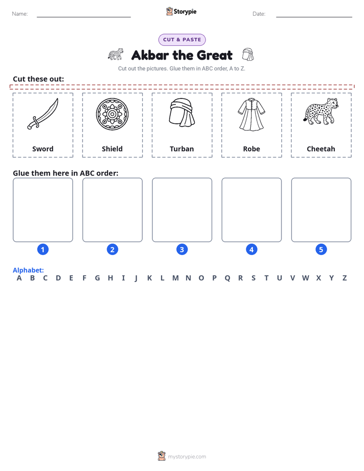 Cut & Paste Alphabet