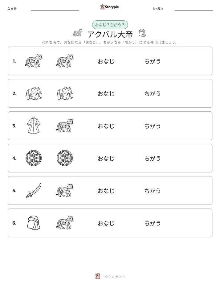 同じか違うか