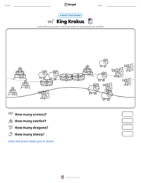 King Krakus printable worksheet preview