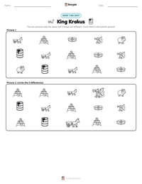 King Krakus printable worksheet preview