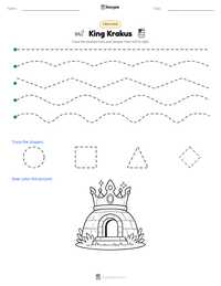 King Krakus printable worksheet preview