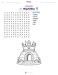 King Krakus printable worksheet preview