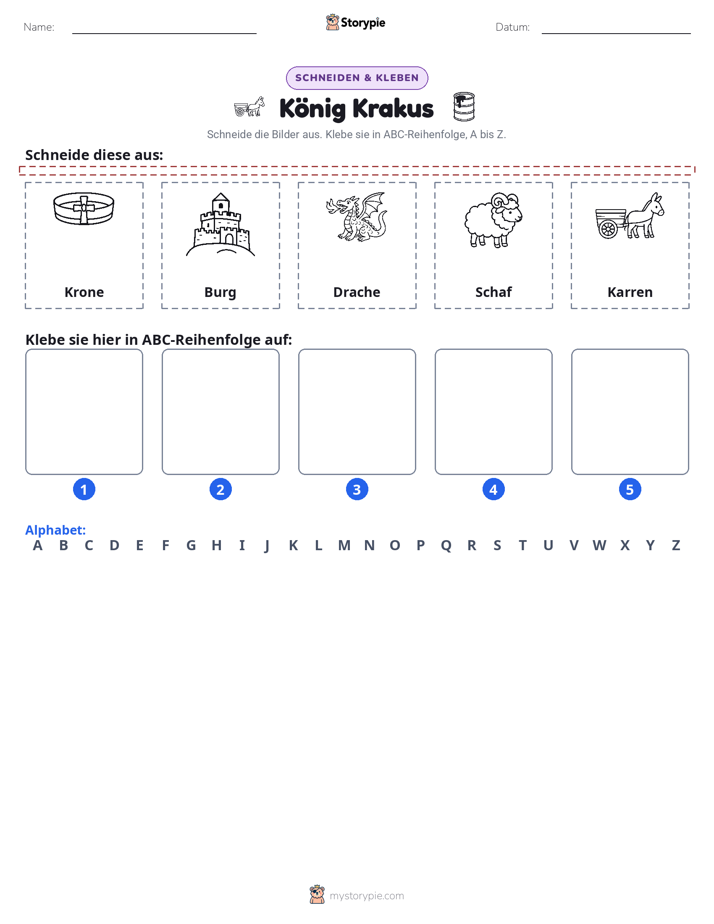 Schneiden & Einfügen Alphabet