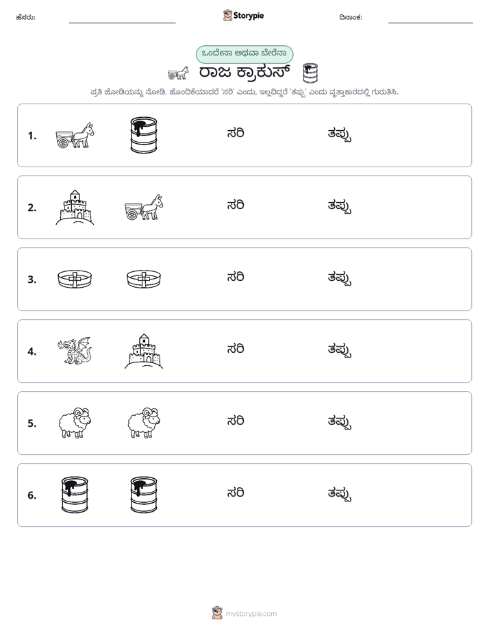 ಒಂದೇ ಅಥವಾ ವಿಭಿನ್ನ