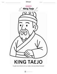König Taejo druckbare Arbeitsblatt Vorschau