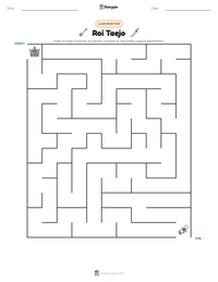 Aperçu de la feuille de travail imprimable Roi Taejo