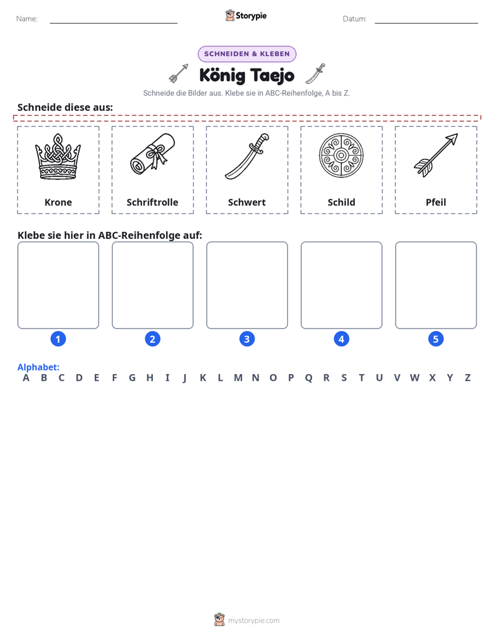 Schneiden & Einfügen Alphabet