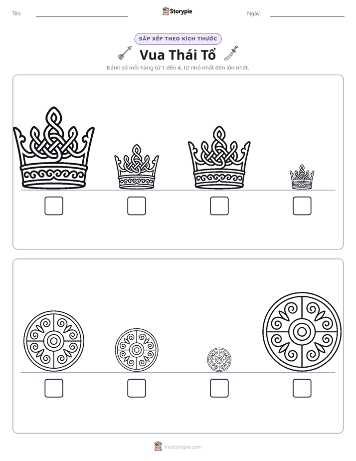 Thứ Tự Kích Thước