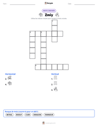 Aperçu de la feuille de travail imprimable Zmiy