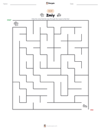 Zmiy printable worksheet preview