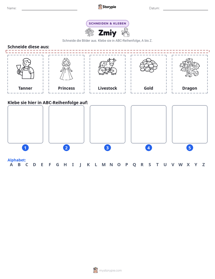 Schneiden & Einfügen Alphabet