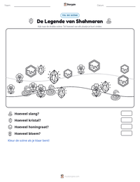 De Legende van Shahmaran afdrukbare werkblad voorbeeld