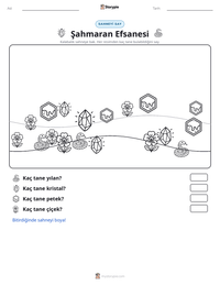Şahmaran Efsanesi yazdırılabilir çalışma sayfası önizlemesi