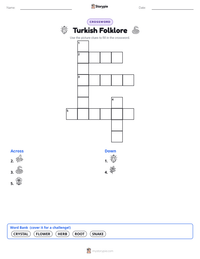 Turkish Folklore printable worksheet preview