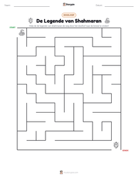 De Legende van Shahmaran afdrukbare werkblad voorbeeld