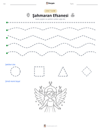 Şahmaran Efsanesi yazdırılabilir çalışma sayfası önizlemesi