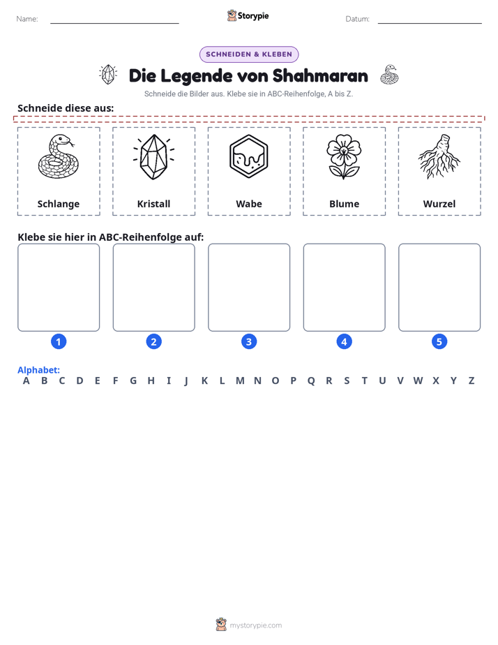 Schneiden & Einfügen Alphabet