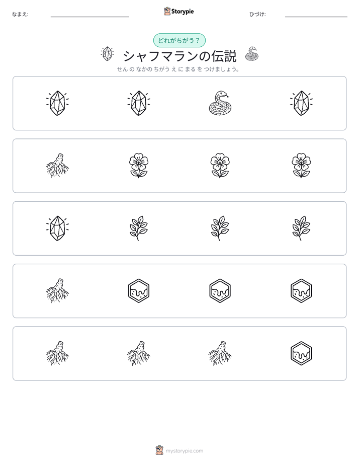異なるものを見つけよう